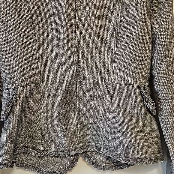 - Cache Metallic Tweed Fringe Blazer Jacket size small. - Picture 5 of 9
